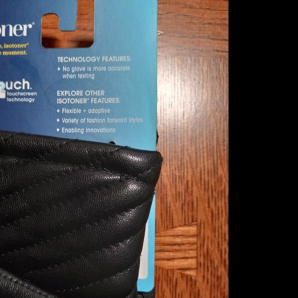 NWT Women's Isotoner SmarTouch Gloves Burgundy Red (HENNA) & Black– size L/XL - Picture 7 of 8